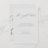 グレイミニマルブラックファインアートフローラ結婚ズ詳細 エンクロージャーカード (正面/裏面)