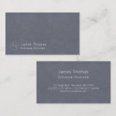 グレイミニマルブルーモノグラム 名刺 (正面/裏面)