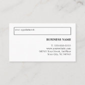 グレイミニマルホワイトティース歯科アポイントメント 名刺 (裏面)