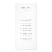 グレイモダンお祝い・オブ・ライフ・メモリアル ラックカード (裏面)