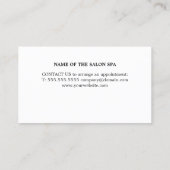 グレイモダンエレガントゴールデンマッサージセラピスト ロイヤリティカード (裏面)