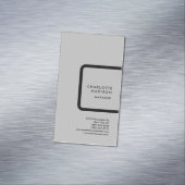 グレイモダンシンプルミニマリストプロフェッショナル マグネット名刺 (インサイチュ)