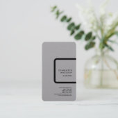 グレイモダンシンプルミニマリストプロフェッショナル 名刺 (スタンド正面)