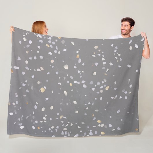 グレイモダンテラッツォ フリースブランケット (インサイチュ)