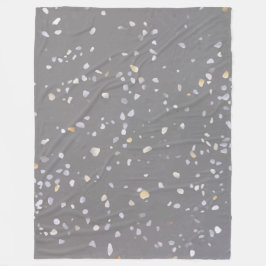 グレイモダンテラッツォ フリースブランケット
