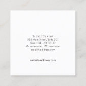 グレイモダントープストライププロフェッショナルスクエア スクエア名刺 (裏面)