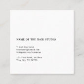 グレイモダンブラックはさみ美容師 スクエア名刺 (裏面)