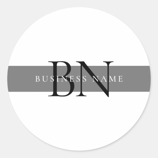 グレイモダンブラックプロフェッショナルモノグラミニマルム ラウンドシール (正面)