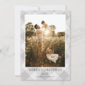グレイモダンプライド写真クリスマスホリデーカード シーズンカード (正面)