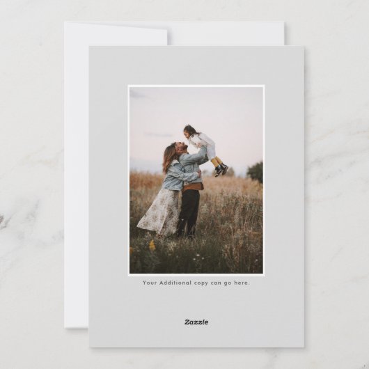 グレイモダンプライド写真クリスマスホリデーカード シーズンカード (裏面)