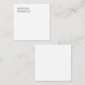 グレイモダンホワイトミニマはっきりしたリストプロフェッショナル ノートカード (正面/裏面)