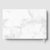 グレイモダンマーブルとバラ金ゴールドブライダルシャワー ゲストブック (裏面)