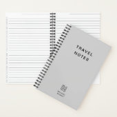 グレイモダンモノグラム旅行 ノートブック (内側)