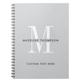 グレイモダンモノグラム ノートブック