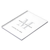 グレイモダンモノグラム ノートブック (左側)