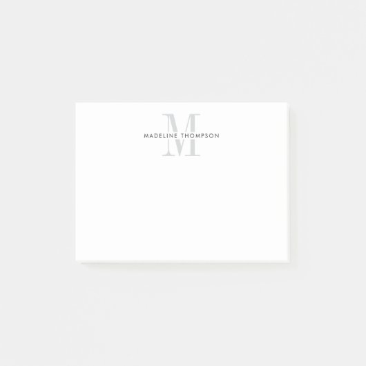 グレイモダンモノグラム ポストイット (正面)