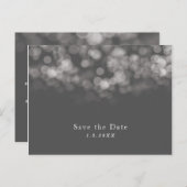 グレイモダンライツミニマルシックパーティの招待状 案内ポストカード (正面/裏面)