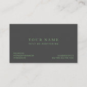 グレイモダン&グリーンプロフェッショナル事業 名刺 (裏面)