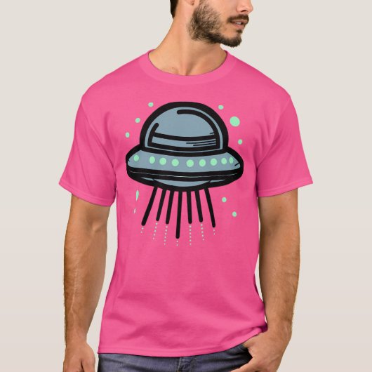 グレイモダンUfo -デザイン愛好家のためのエイリアン Tシャツ (正面)