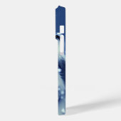 グレイモノグラムのアンドホワイトウルフポートレート Case-Mate iPhoneケース (裏面 / 左)