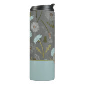 グレイモノグラムのブルータンポポ花 タンブラー (回転左)