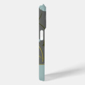 グレイモノグラムのブルーダンデお洒落リオン Case-Mate iPhoneケース (裏面 / 右)