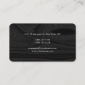 グレイユニークウッドモノグラムマネージャーのミニマリスト 名刺 (裏面)