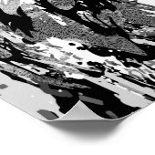 グレイライオンポートレートスケッチ – ライオンポスタープリント ポスター (角)