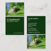 グレイラググース – ダークグリーン 名刺 (正面/裏面)