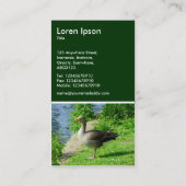 グレイラググース – ダークグリーン 名刺 (裏面)