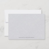 グレイリネンシンプルブラックスクリプト結婚の詳細 招待状 (裏面)