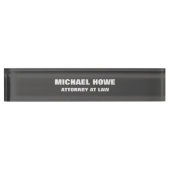 グレイレブはっきりしたルプロフェッショナルトレンディーモダン デスクネームプレート (正面)