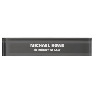 グレイレブはっきりしたルプロフェッショナルトレンディーモダン デスクネームプレート