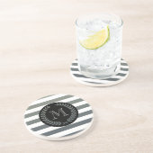 グレイローレルリースモノグラム コースター (側面)