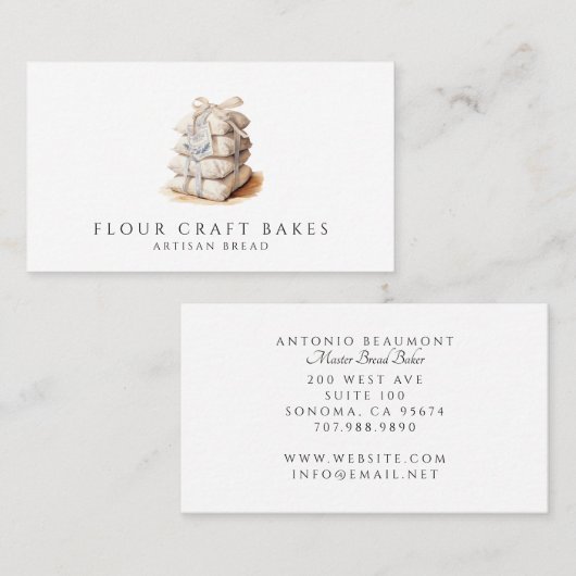 グレインサックパンベイカー 名刺 (正面/裏面)