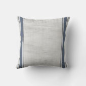 グレインサックブルーグレー垂直ストライプモノグラムM クッション (裏面)