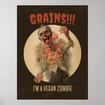 グレイン私はビーガンゾンビおもしろいヴィンテージホラー