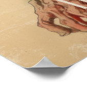 グレイン私はビーガンゾンビおもしろいヴィンテージホラー ポスター (角)