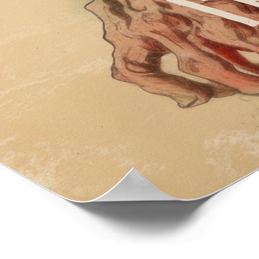 グレイン私はビーガンゾンビおもしろいヴィンテージホラー ポスター (角)