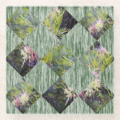 グレイヴィリア:自然のダイヤモンド模様を受け入れ ガラスコースター (正面)