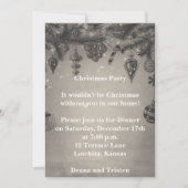 グレイヴィンテージスタイルクリスマスパーティの招待状 招待状 (正面)