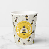 グレイージュママとベビートゥビーパターン（の模様が）ある紙 紙コップ (正面)