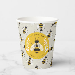 グレイージュママとベビートゥビーパターン（の模様が）ある紙 紙コップ