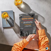 グレイ不気味マンシ幽霊のよく出るョンテーマハローウィンパーティ 招待状