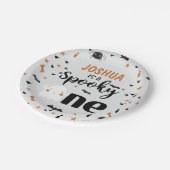 グレイ不気味ワンハロウィーン1日の誕生日 ペーパープレート (アングル)