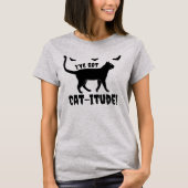グレイ人気があるー猫のユタ得イドハロウィンTシャツ Tシャツ (正面)