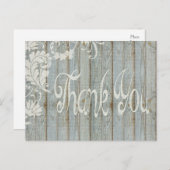 グレイ動揺してウッド素朴サンキューポストカード ポストカード (正面/裏面)
