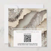 *~*グレイ大理石SILVER AGATE RSVP QR AR66 結婚's 招待状 (裏面)