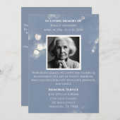 グレイ愛の記憶の葬儀記念招待状 招待状 (正面/裏面)