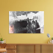 グレイ抽象芸術アートキャンバスプリント キャンバスプリント (インサイチュ (リビング))